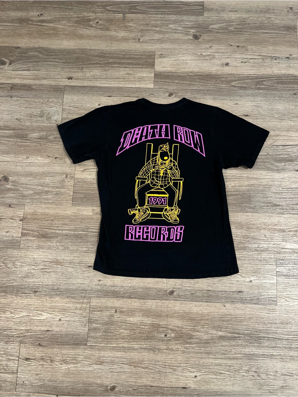 Vintage Death Row Records Officially Licensed Rap/Hip Hop Men's Black T-Shirt